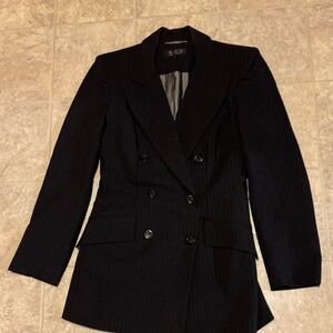 ABS Allen Schwartz Black Pinstripe Blazer